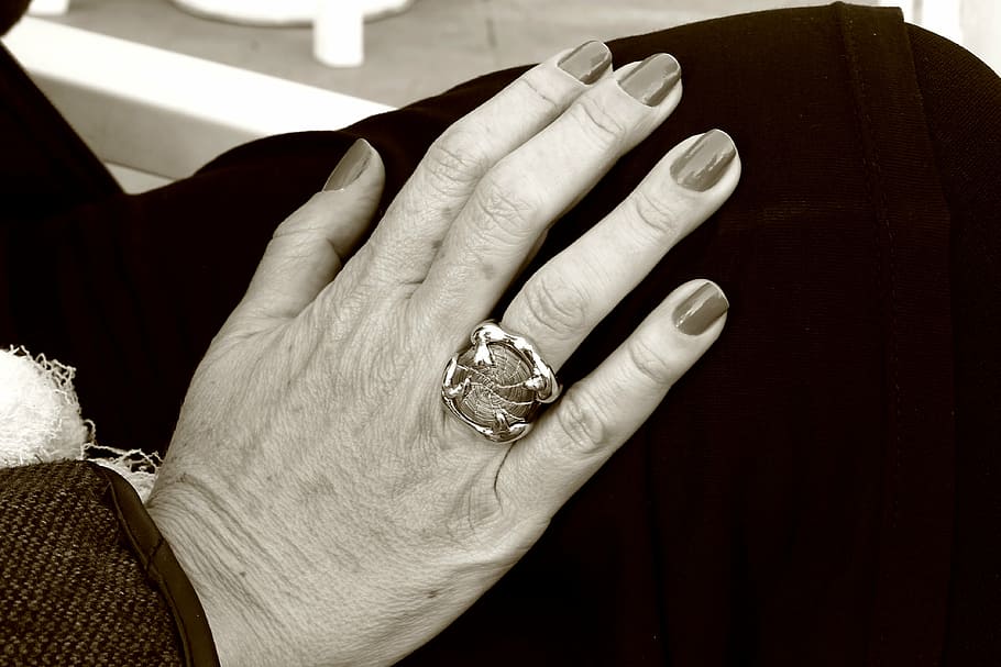 hand, ring, finger, elegant, human hand, human body part, jewelry HD wallpaper