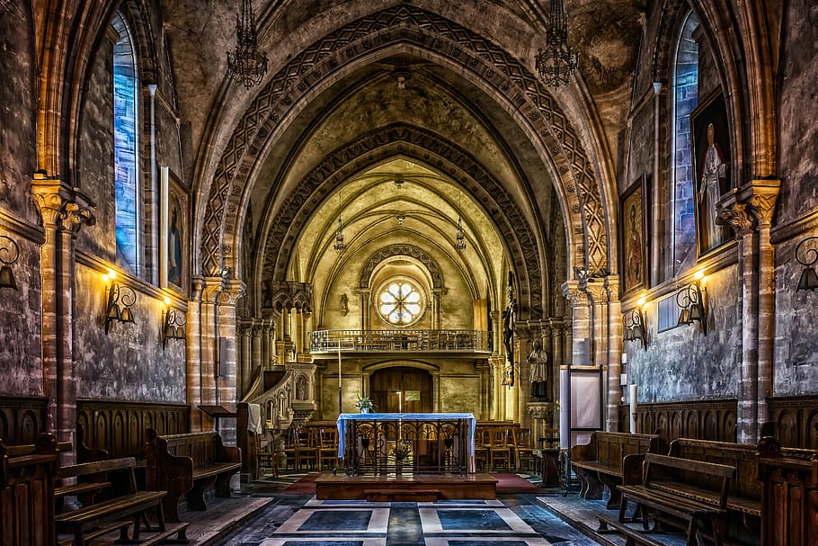 St Giles' Church, Cheadle, by A. W. N. Pugin (Interior)