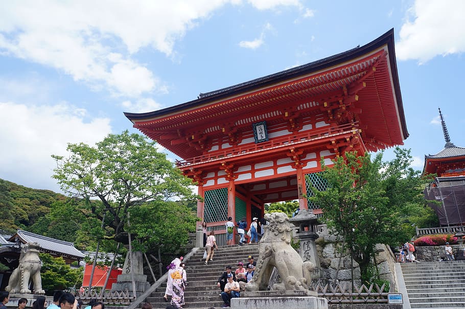 kyoto, sightseeing, temple, architecture, cloud - sky, religion HD wallpaper
