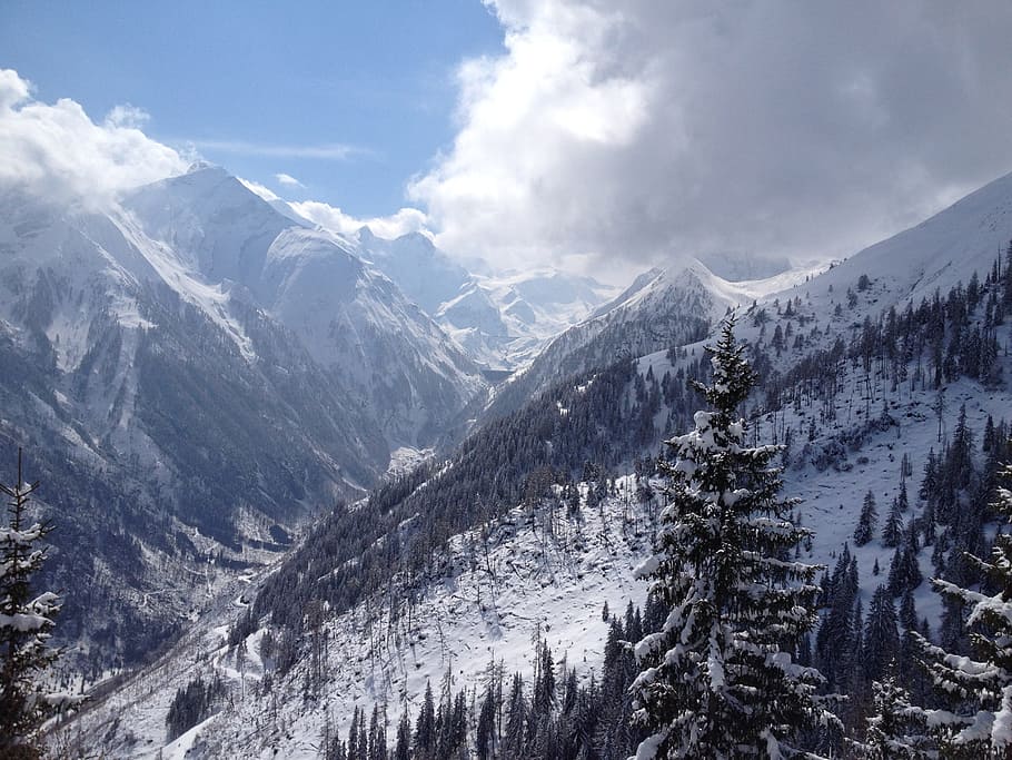 Mountain, Snow, Winter, Alpine, Ski, Ski Run, landscape, wintry HD wallpaper