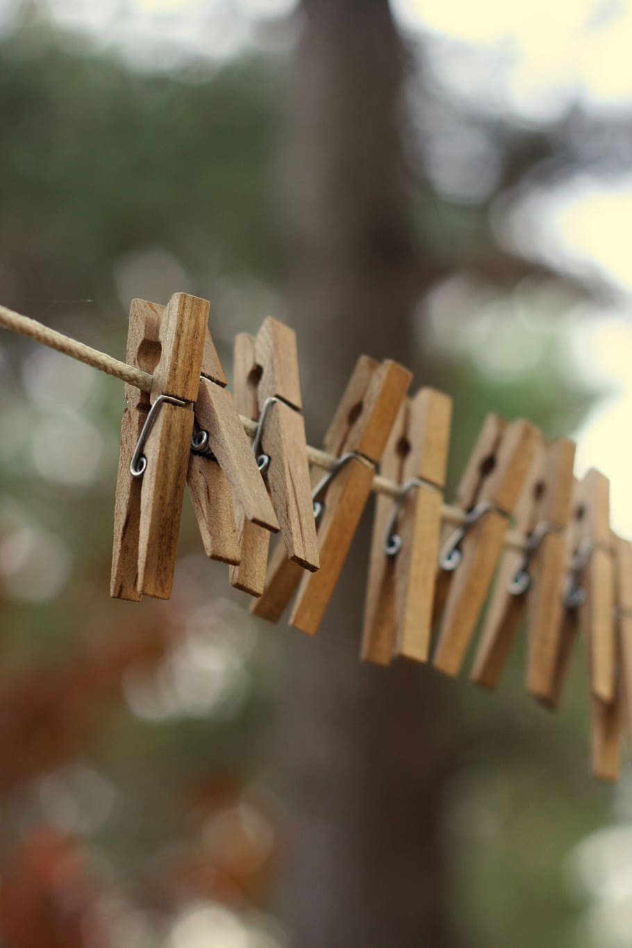 clothesline, clothespin, rustic, laundry, hang, rope, housework, HD wallpaper