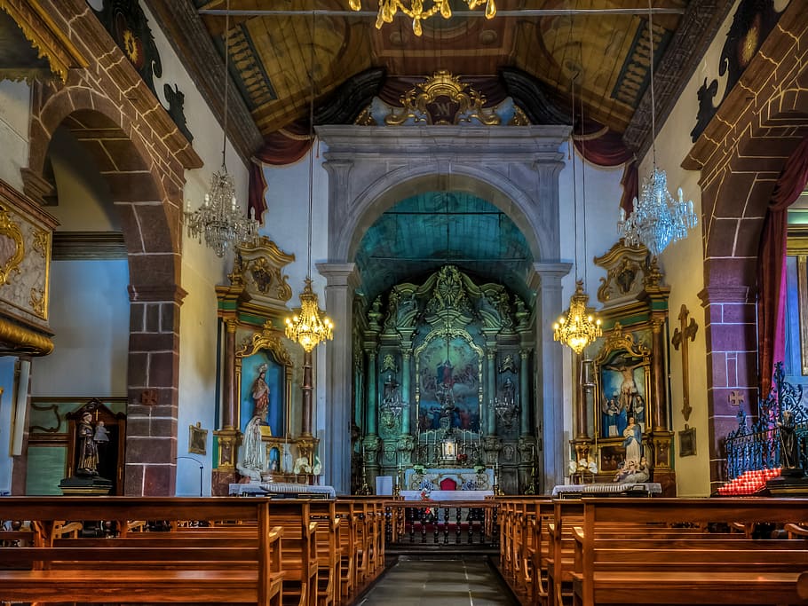 Church, Madeira, Hdr, Funchal, church madeira, religion, christianity, HD wallpaper