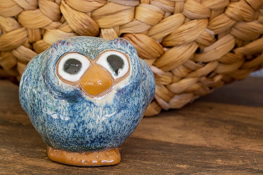 owl, ceramic, ceramic-owl, bird, deco, decoration, close, craft HD wallpaper
