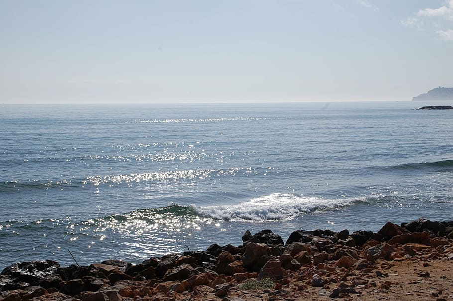 sea, reflections, side, water, beach, coastline, nature, wave HD wallpaper
