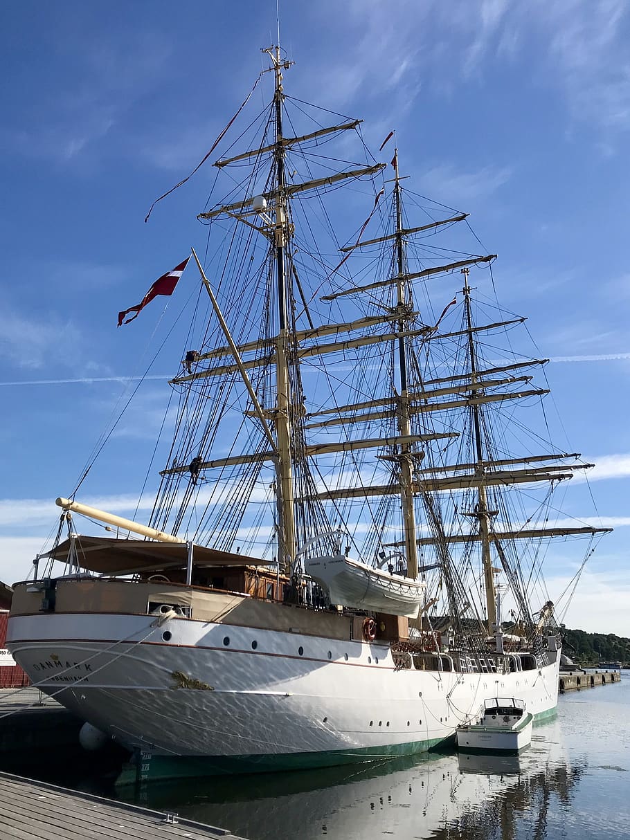 ship, training ship, denmark, maritim, sailing ship, nautical vessel HD wallpaper