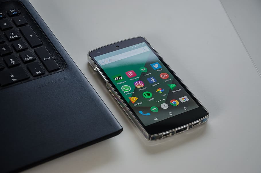 smartphone, laptop, internet, table, cellular, communication HD wallpaper