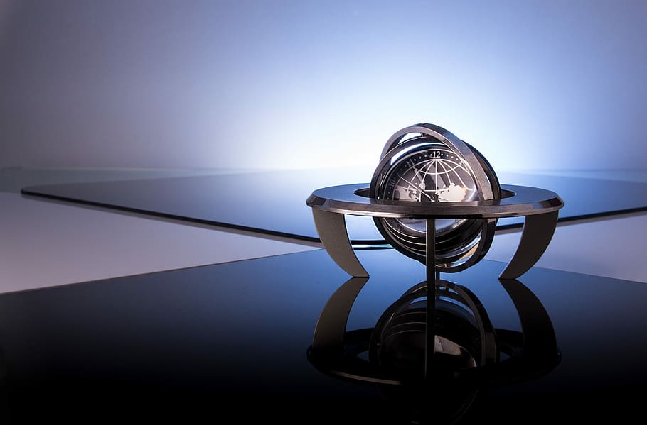 gray and black desk globe digital wallpaper, clock, alarm clock HD wallpaper