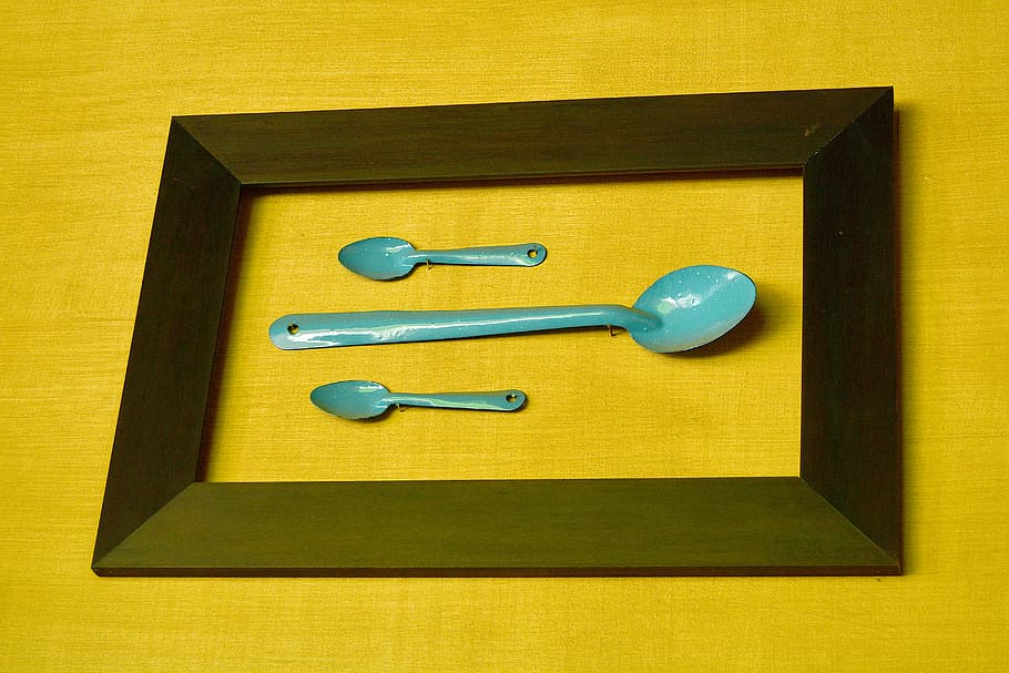 spoons, box, framework, wood - material, indoors, no people HD wallpaper