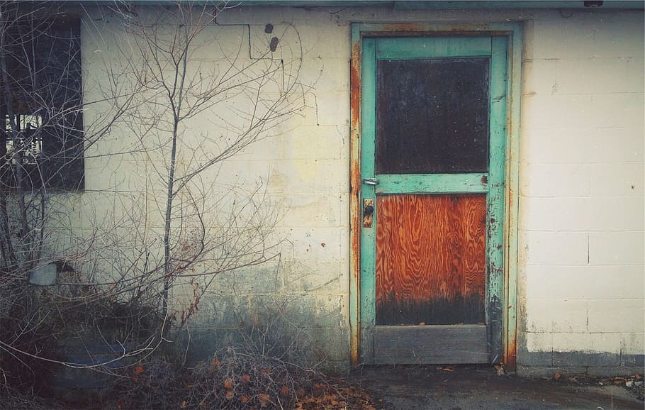 house, door, rust, old, entrance, built structure, building exterior HD wallpaper