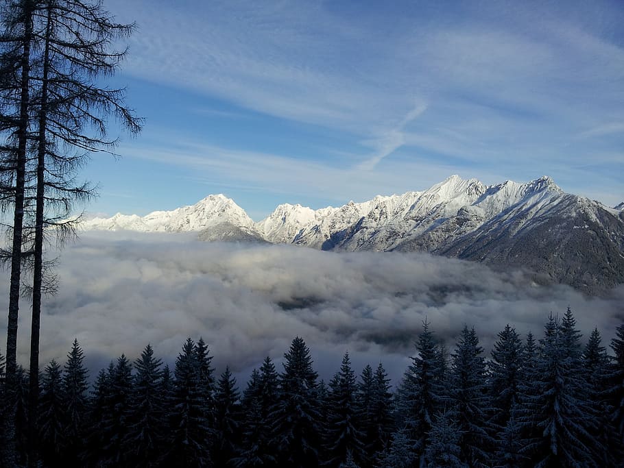 Mountain Range, Tyrol, Austria, Alpine, tyrolean alps, mountains HD wallpaper