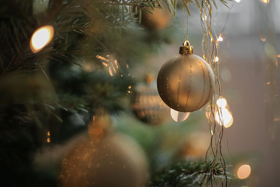 christmas, tree, lights, ball, decor, ornaments, holiday, season HD wallpaper