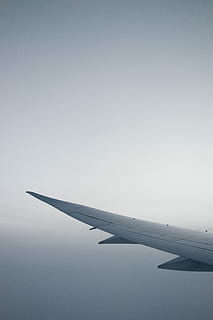 plane wing, white airplane in flight, sky, aeroplane, flying HD wallpaper