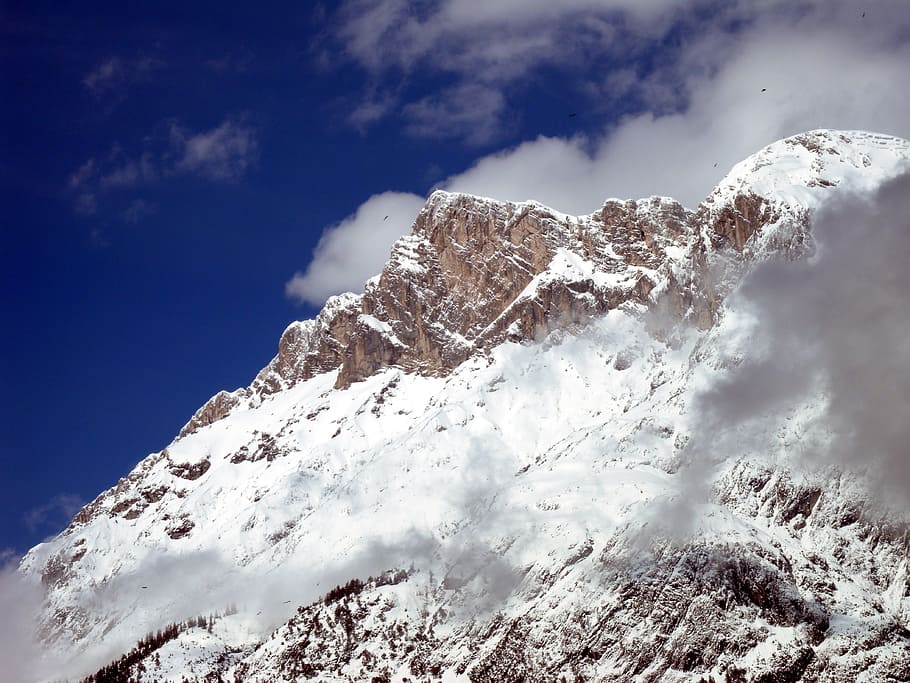 Mountain, Snow, Clouds, Ski, Holiday, sky, ski holiday, winter HD wallpaper