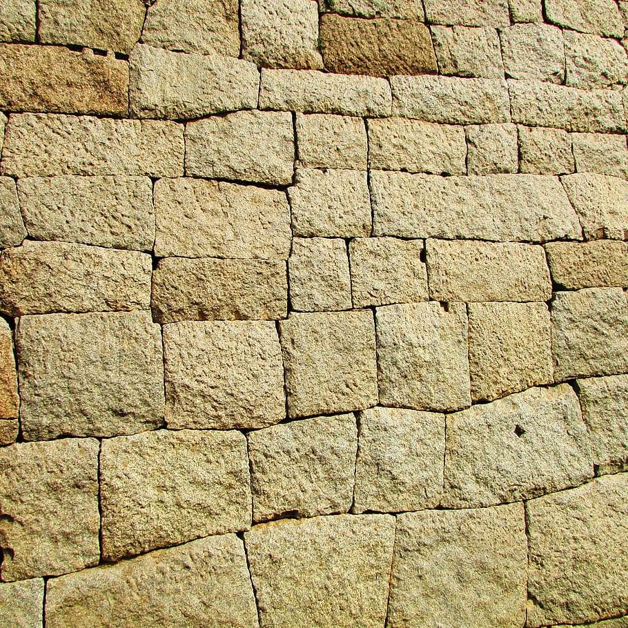 boulder wall, sturdy, hampi, india, design, brickwork, stone wall