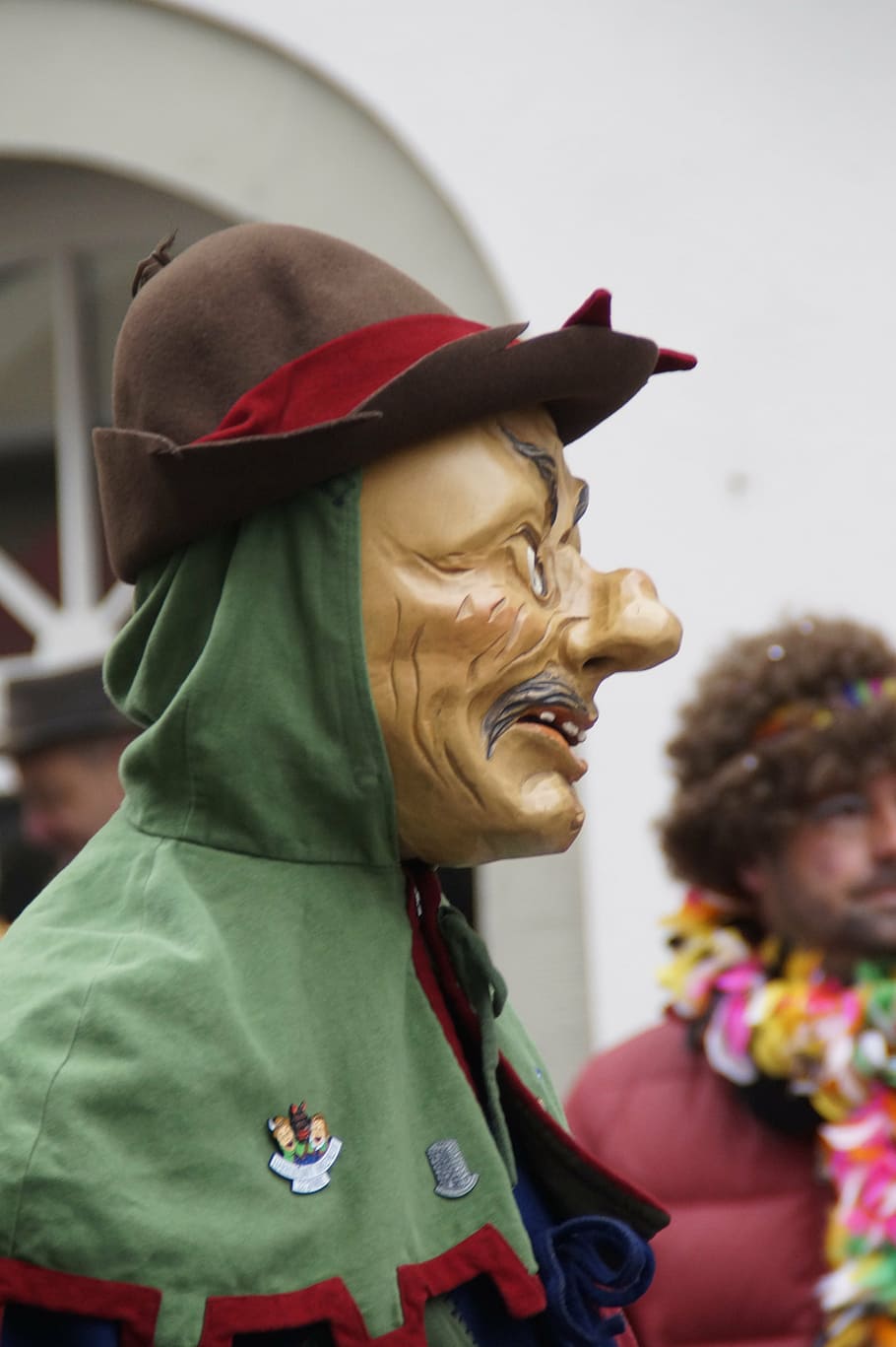 man, hat, profile, human, person, strassenfasnet, fools jump HD wallpaper