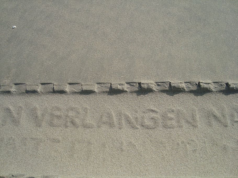 text, sand, vlieland, beach, nature, no people, high angle view HD wallpaper
