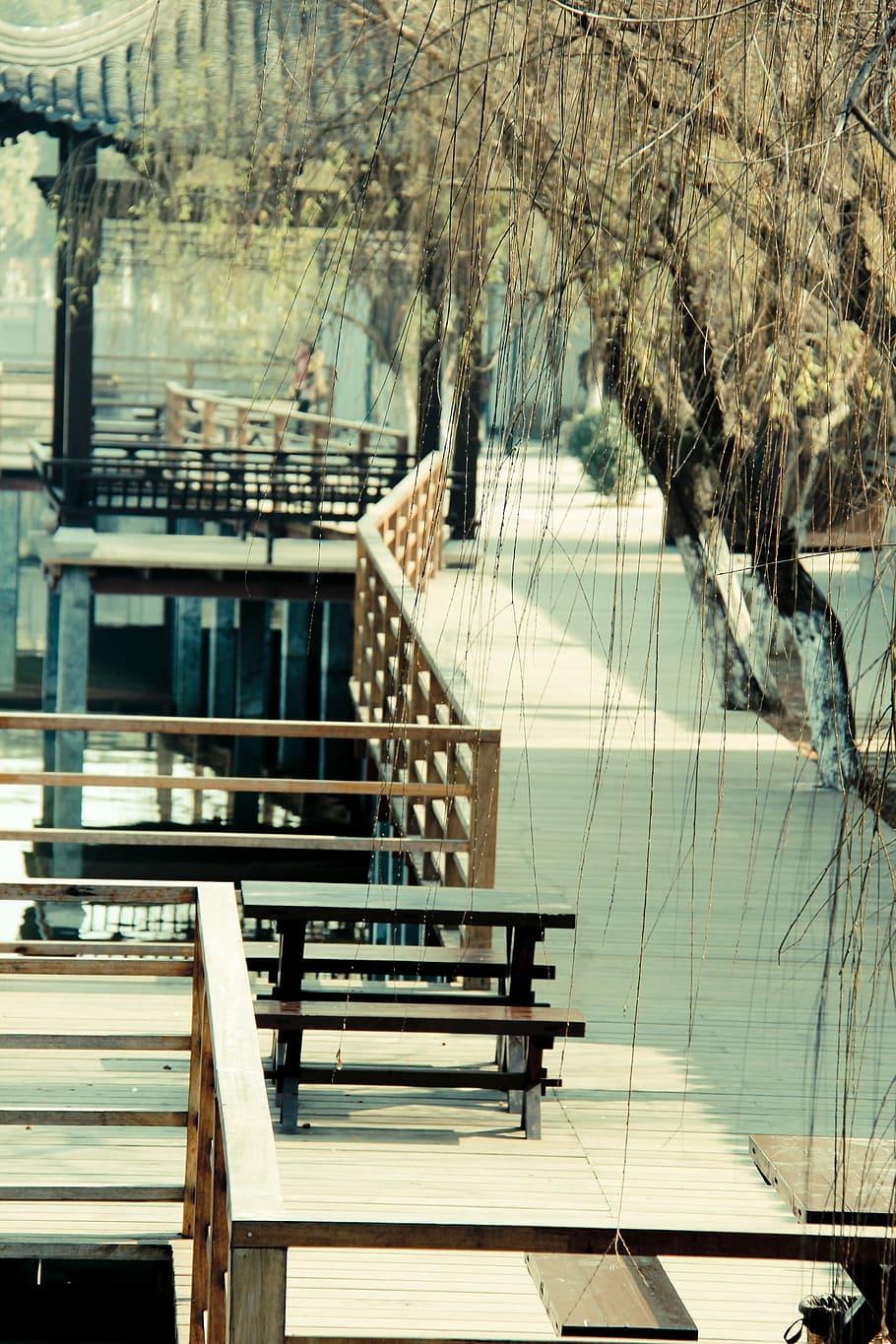Scenery, Spring, anchang, the scenery, staircase, architecture HD wallpaper