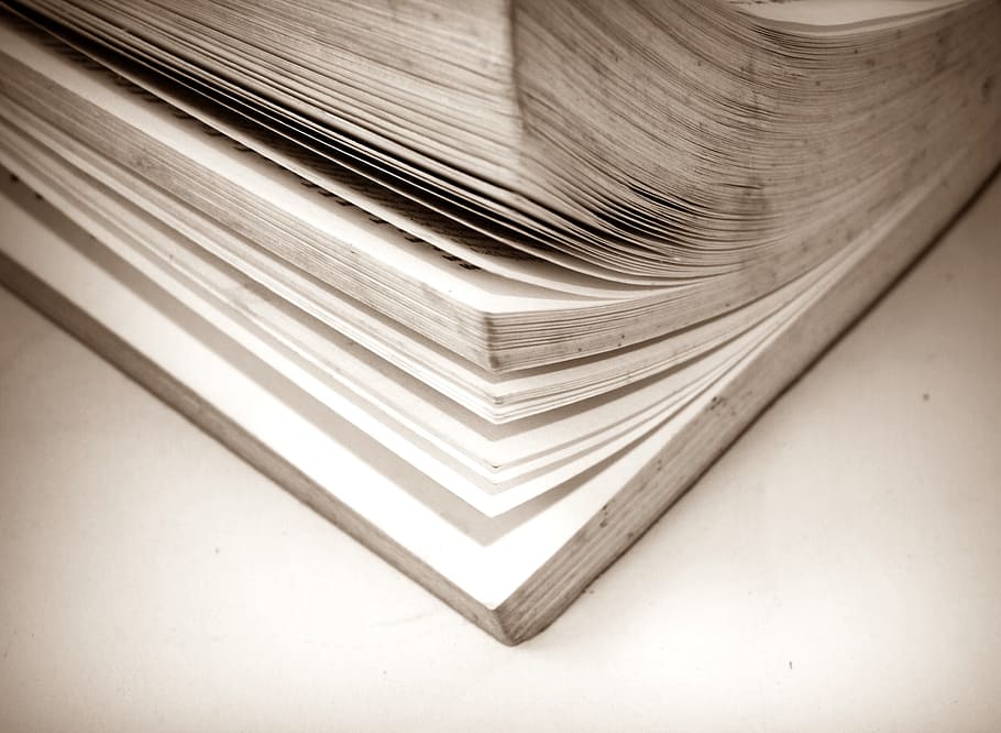 book on white surface, backgrounds, blank, textbook, 3d, macro HD wallpaper