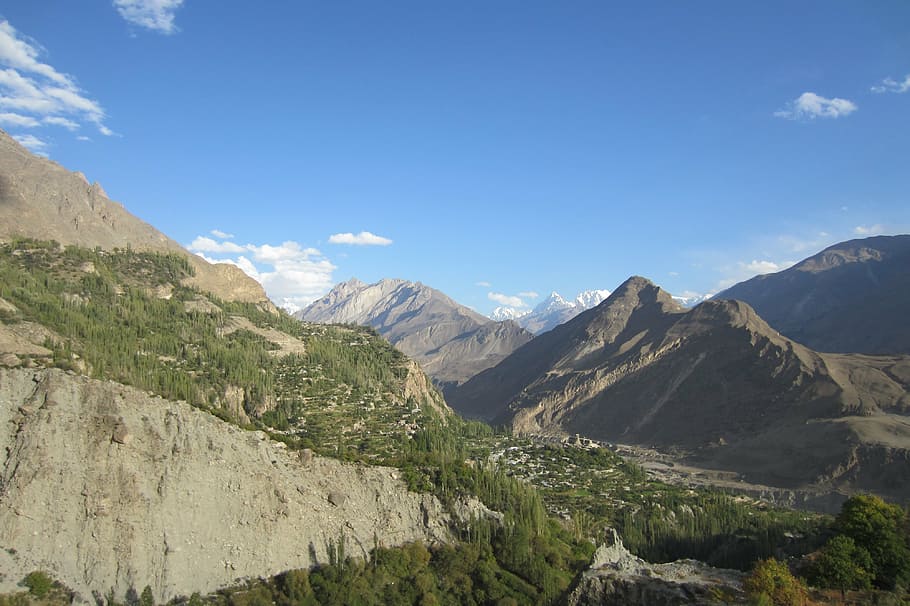 scene, scenery, pakistan, view, landscape, mountains, fort HD wallpaper