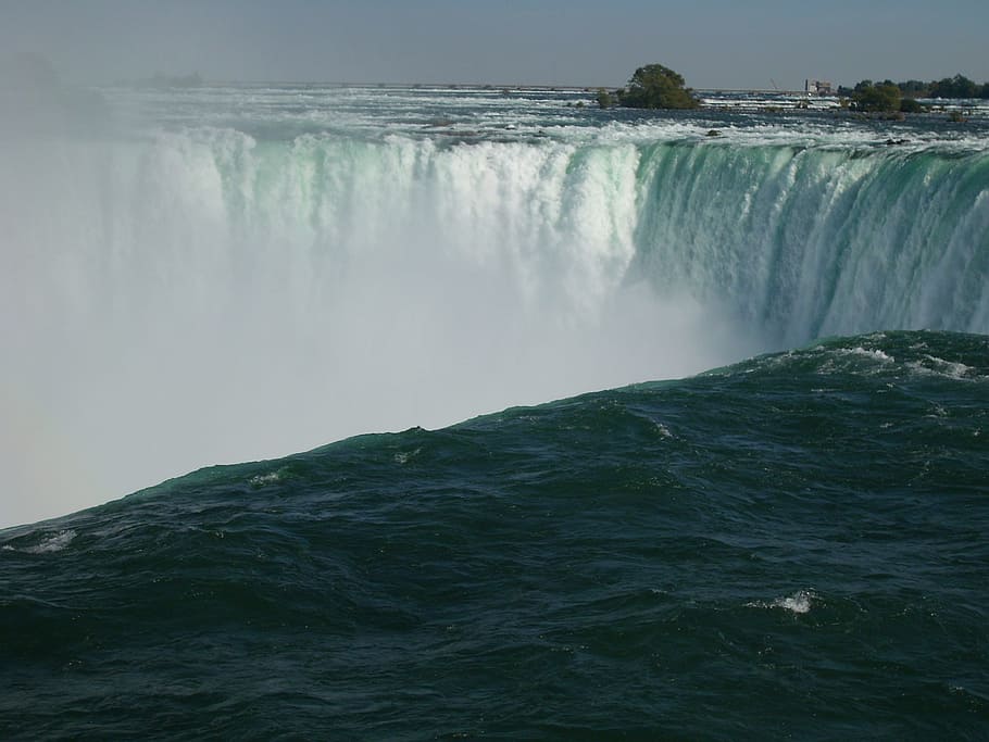 Niagara Falls, Waterfall, Canada, Water, spray, water masses HD wallpaper