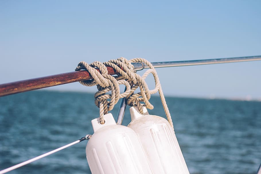 sea, ocean, water, waves, nature, rope, fishing, nautical vessel HD wallpaper