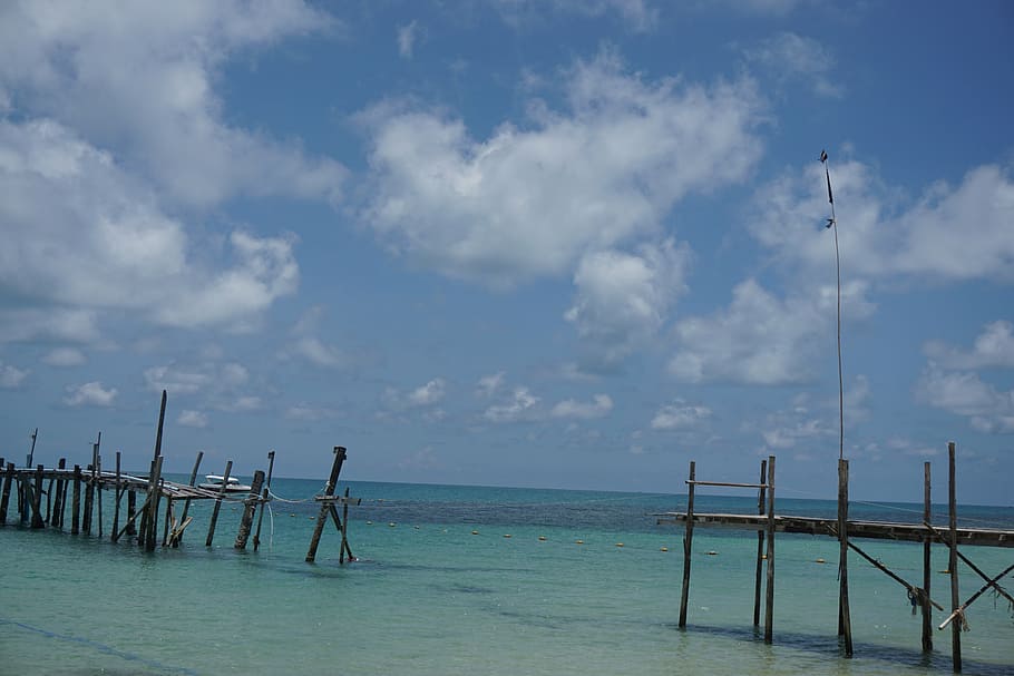 web, sea, beach, sun, clouds, thailand, holiday, water, sky HD wallpaper