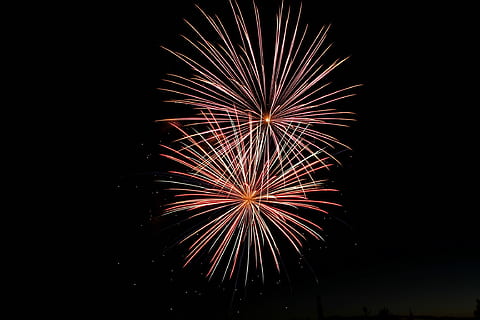 time lapse photography of fireworks display, multicolored fireworks HD wallpaper