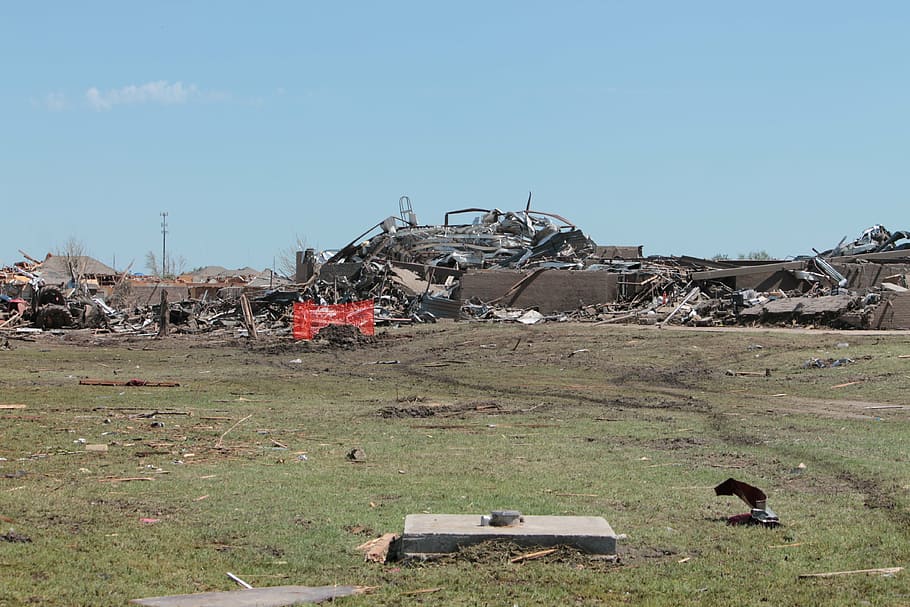 tornado, destruction, moore, oklahoma, briarwood school, disaster HD wallpaper