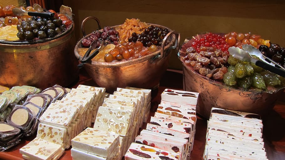 assorted berry lot, Candy Store, Nougat, Sweets, Sugar, french HD wallpaper