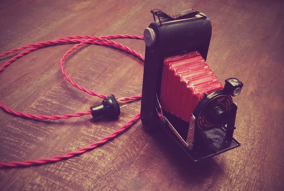Old, Camera, Camera, Lamp, Red Camera, old camera, camera lamp HD wallpaper