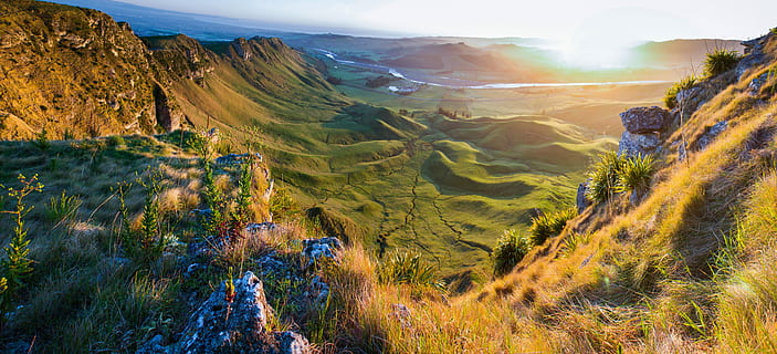 mountain rage view during daytime, nature, landscape, scenics HD wallpaper