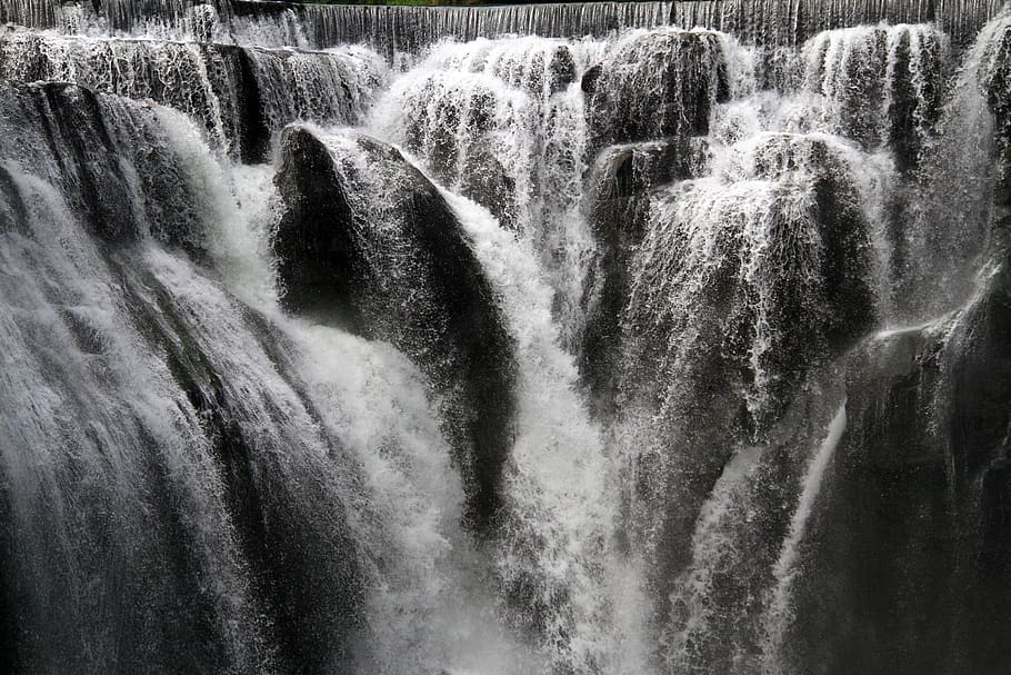 waterfalls during daytime, water flow, rushing, pentium, brook HD wallpaper