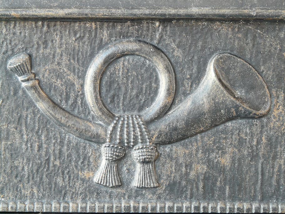 Post Horn, Logo, Symbol, Mailbox, send, old, antique, no people HD wallpaper
