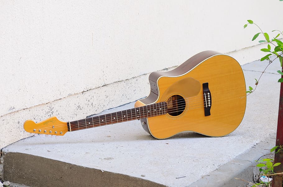 Modern Grey Guitar.