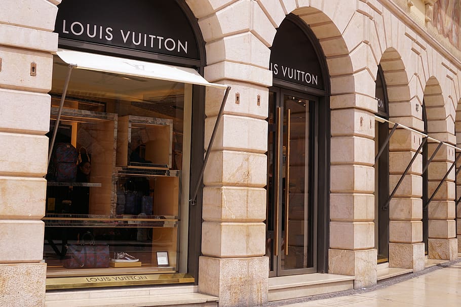HD wallpaper: Louis Vuitton signage, architecture, building exterior, built  structure