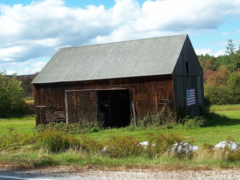 Barn, Farm, Building, building exterior, cloud - sky, rural scene HD wallpaper