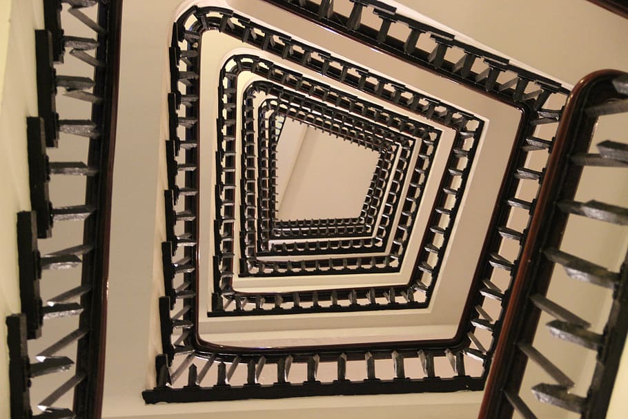 spiral staircase, texture, top, decoration, steps and staircases HD wallpaper