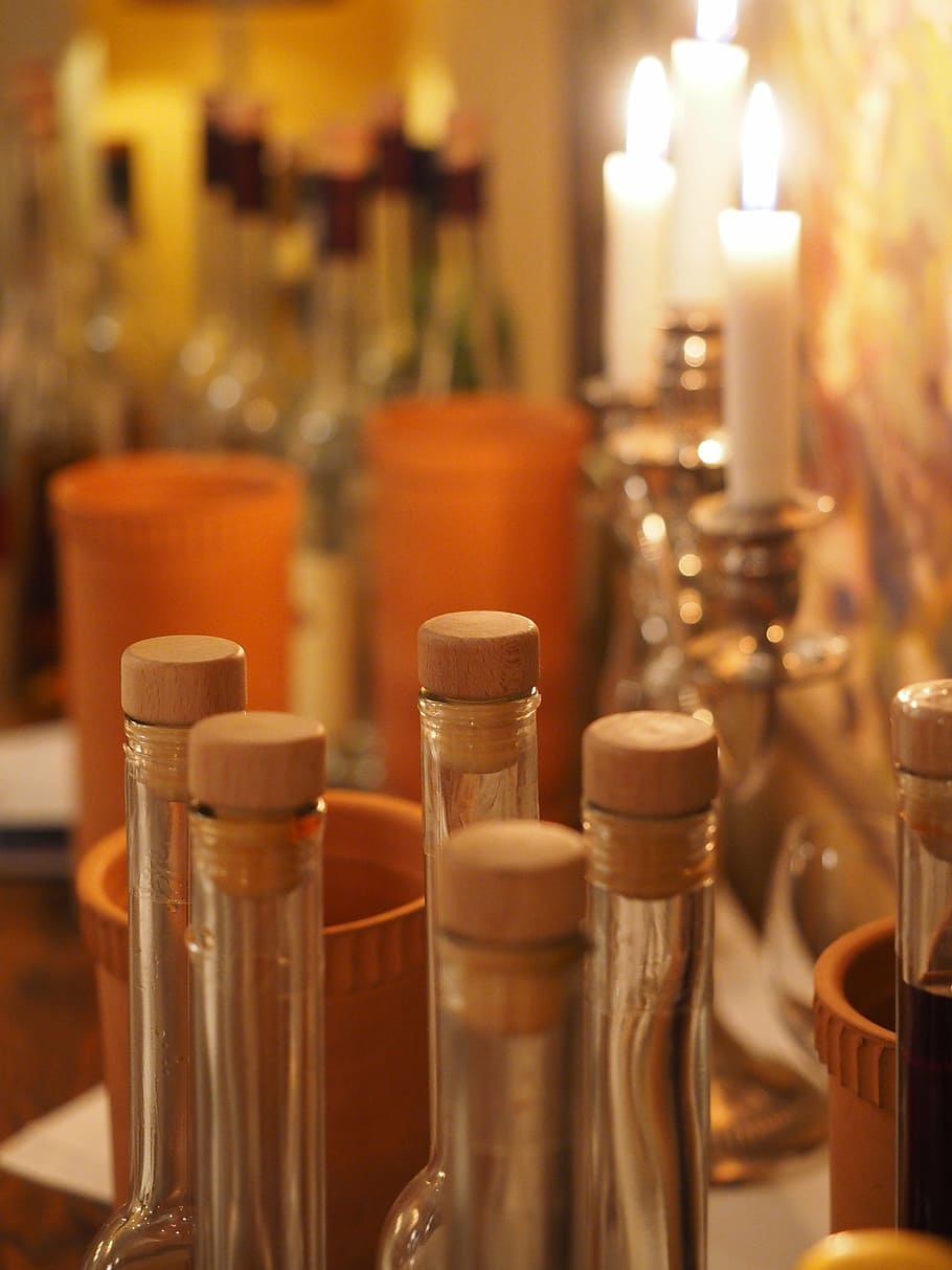 bottles, beverages, cork, alcohol, drink, alcoholic, fruit brandy HD wallpaper