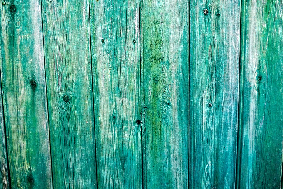 Closeup shot of a green wood fence. High-resolution download HD wallpaper