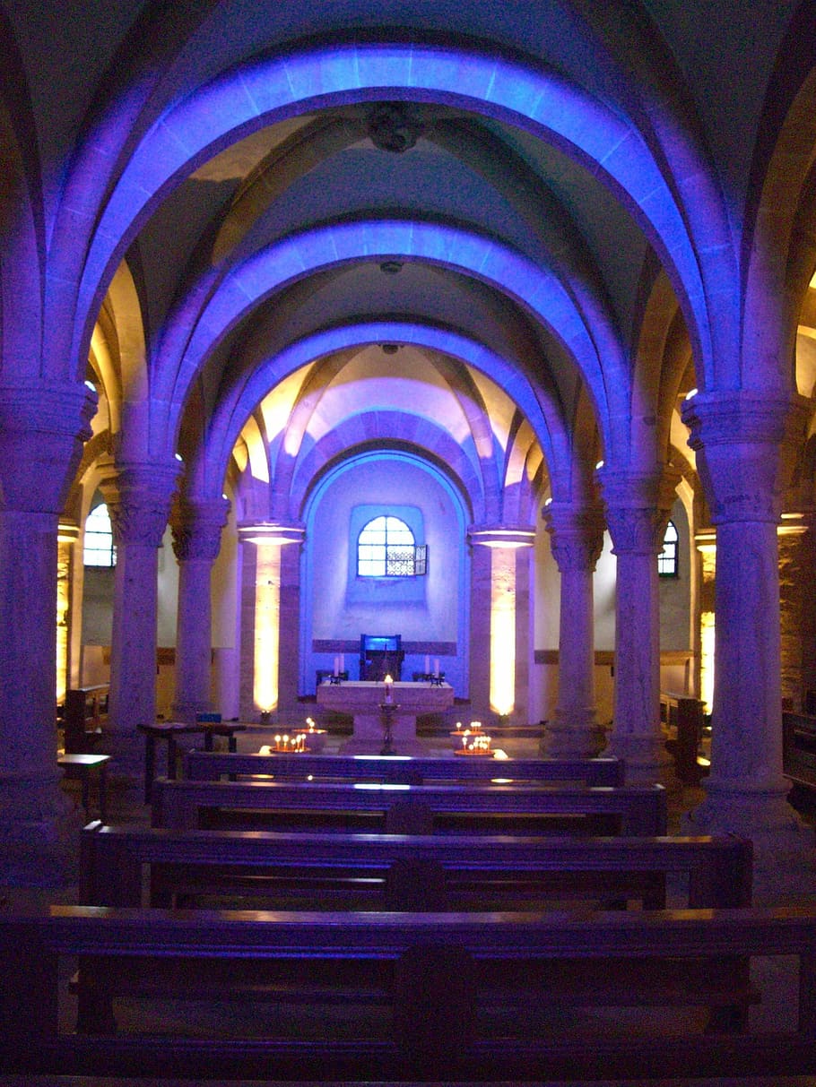 crypt, illumination, dom, bamberg, indoors, architecture, church HD wallpaper