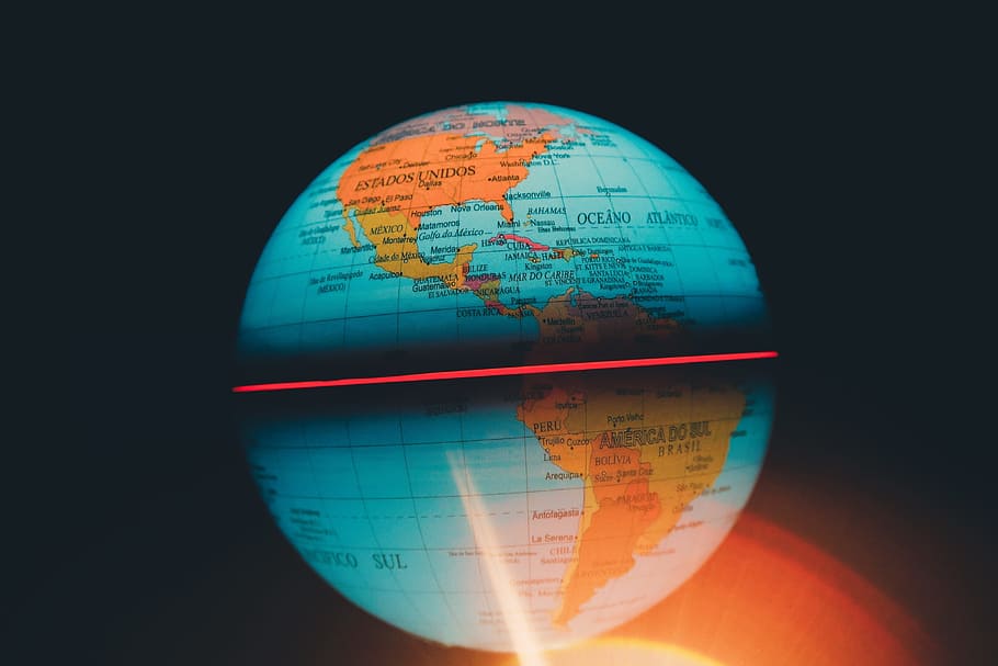 globe, global, map, round, sphere, colorful, blur, school, study HD wallpaper