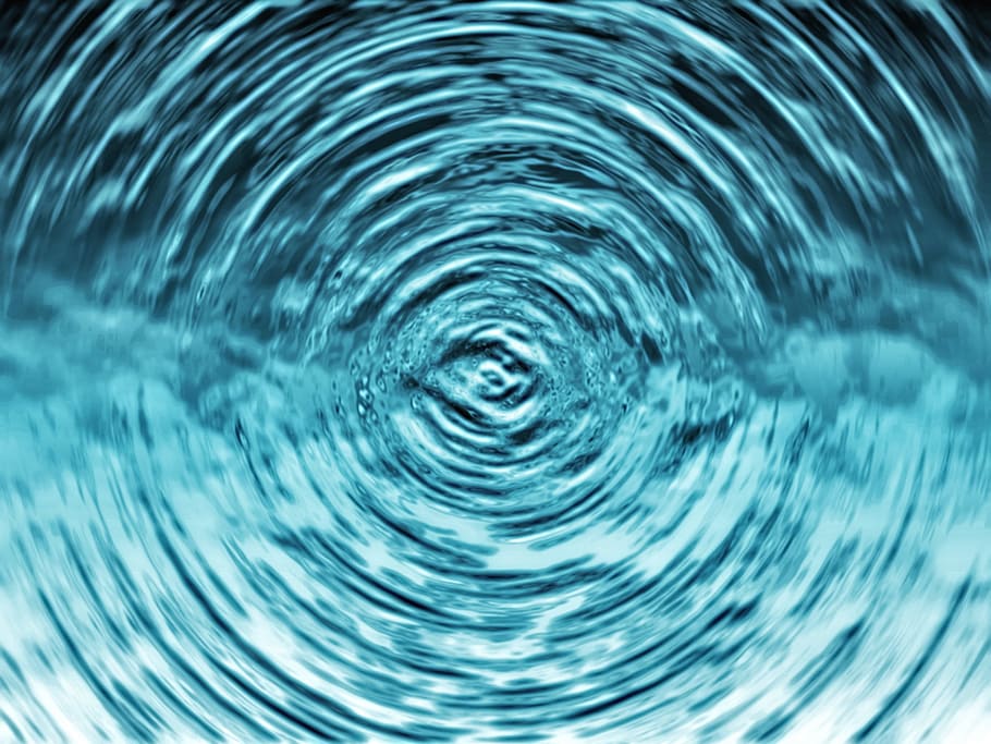 HD wallpaper: water whirlpool, ripple, wave, blue, liquid, drop, water  ripple | Wallpaper Flare