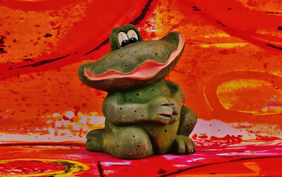 frog, figures, funny, green, cute, decoration, statue, no people HD wallpaper