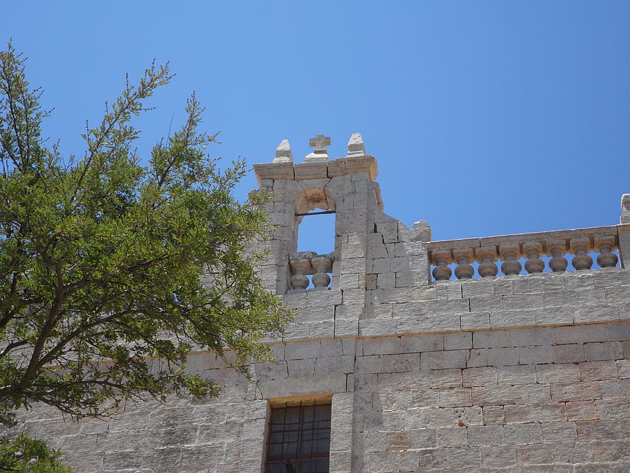 Chapel, Architecture, Wall, mediterranean, frontal, facade HD wallpaper