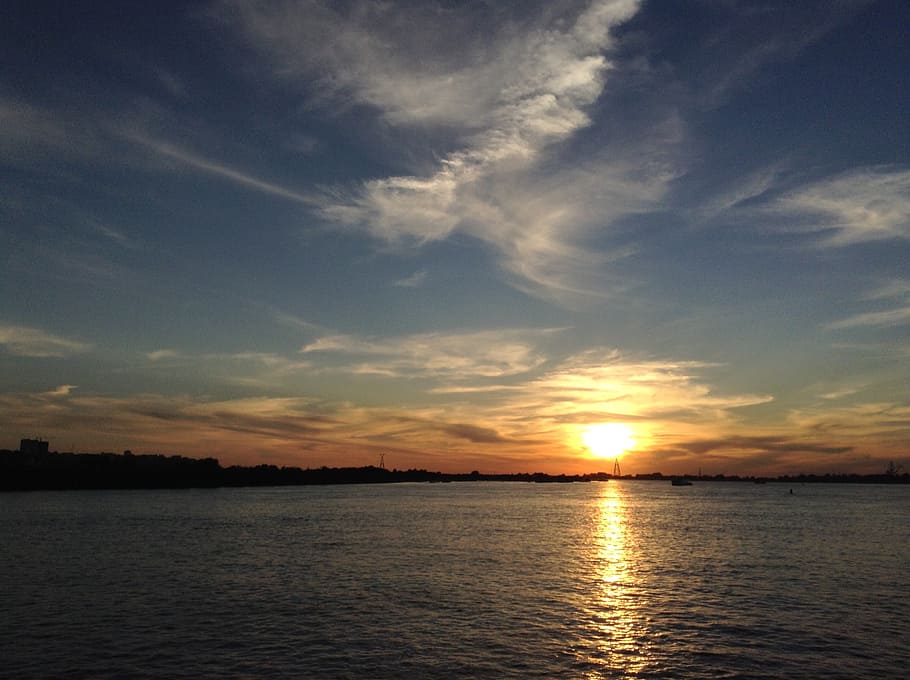 height, sunset, sky, cloud - sky, beauty in nature, tranquility HD wallpaper