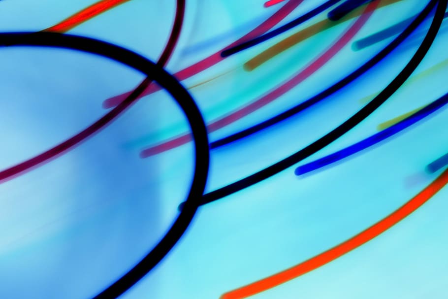 lights, irregularity, glow, blue, colors, close-up, no people HD wallpaper