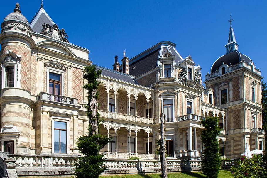 hermes villa, vienna, empress elisabeth, sissi, castle, building exterior, HD wallpaper