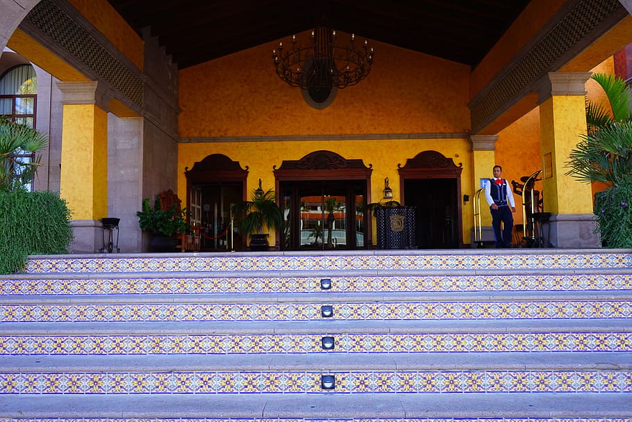hotel, entrance hall, entrée, stairs, nobel, luxury, noble HD wallpaper