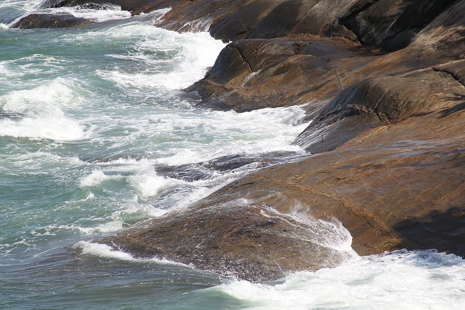 Waves, Stones, Beaches, sea, nature, beauty in nature, no people HD wallpaper
