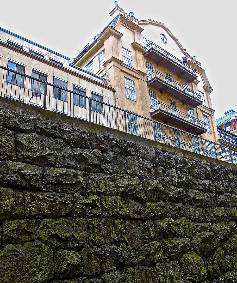 facade, structure, wall, city, stockholm, södermalm, architecture HD wallpaper